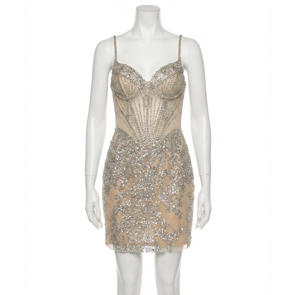 New Jovani Sydney Short Formal Homecoming Mini Dress In Silver